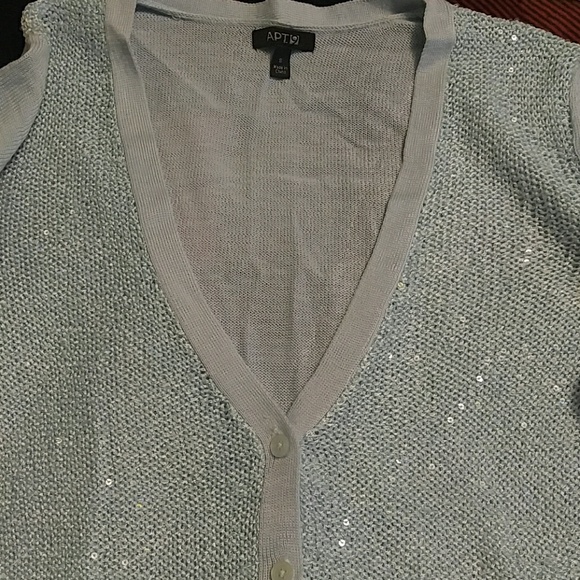 Light blue sequence sweater apt 9 small - Picture 2 of 2